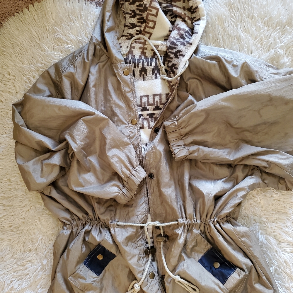 Reversible VINTAGE Parka Jacket Sz Large